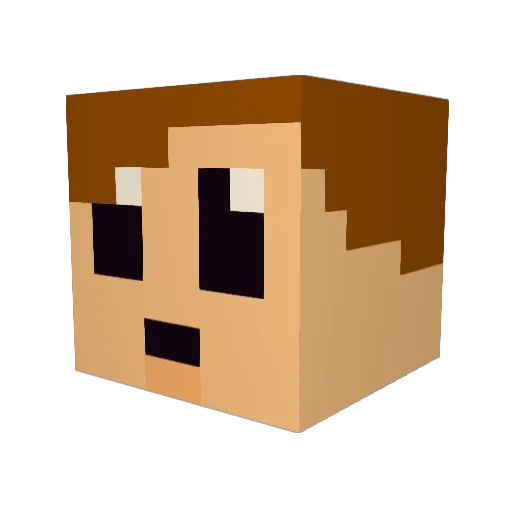 albtrekk Minecraft avatar head, 3D render