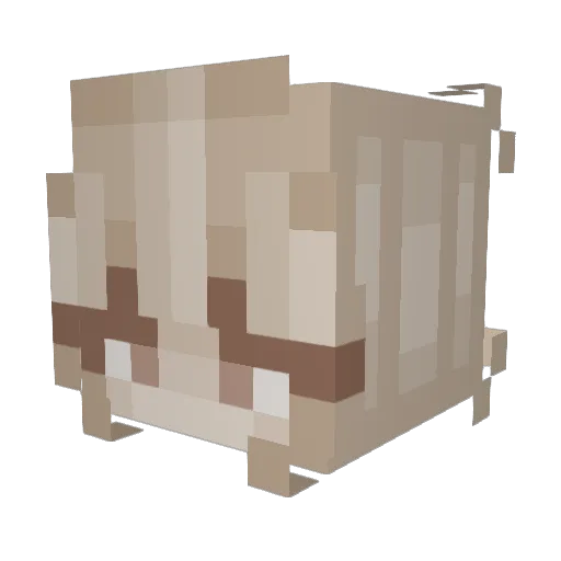 albumea Minecraft avatar head, 3D render