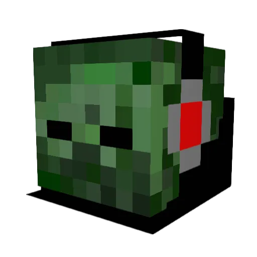 alby_scp Minecraft avatar head, 3D render