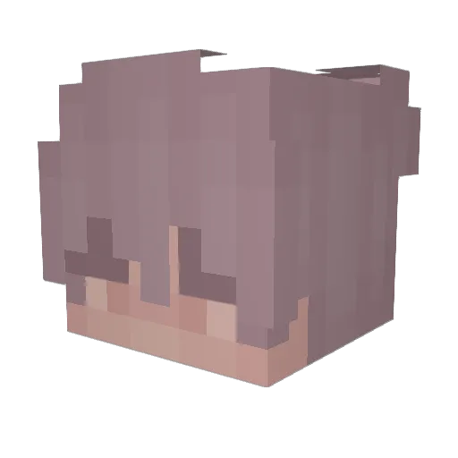albyln Minecraft avatar head, 3D render
