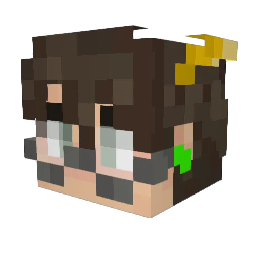 albyxan Minecraft avatar head, 3D render