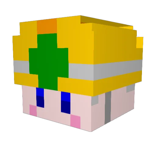 alcadia Minecraft avatar head, 3D render