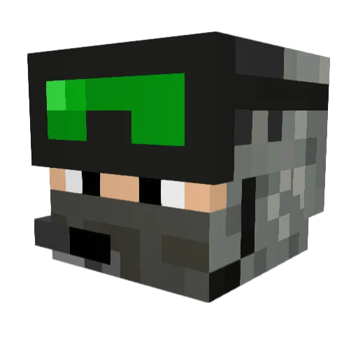 alcatraz619 Minecraft avatar head, 3D render
