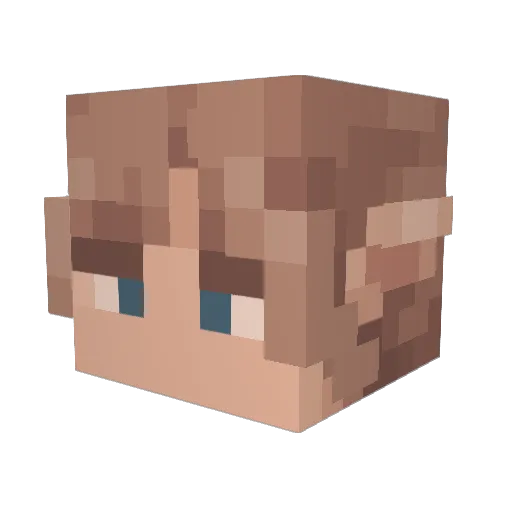 alchemisthero Minecraft avatar head, 3D render