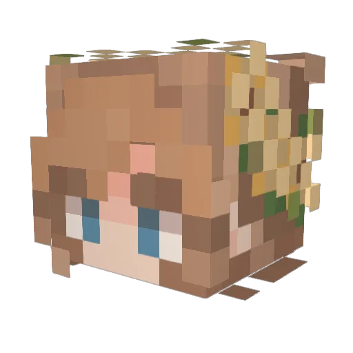 alchemysk Minecraft avatar head, 3D render