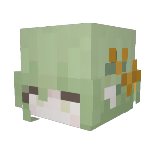 alcherman1aCAR Minecraft avatar head, 3D render