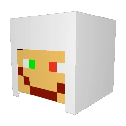 alchiffy Minecraft avatar head, 3D render