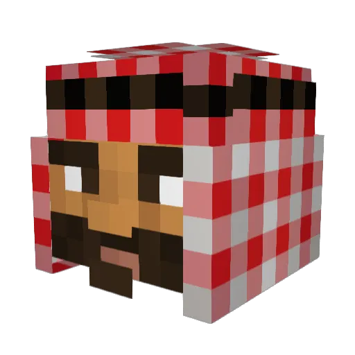 alchmistlus Minecraft avatar head, 3D render