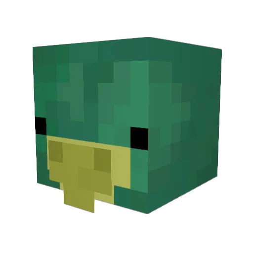 alchoe Minecraft avatar head, 3D render
