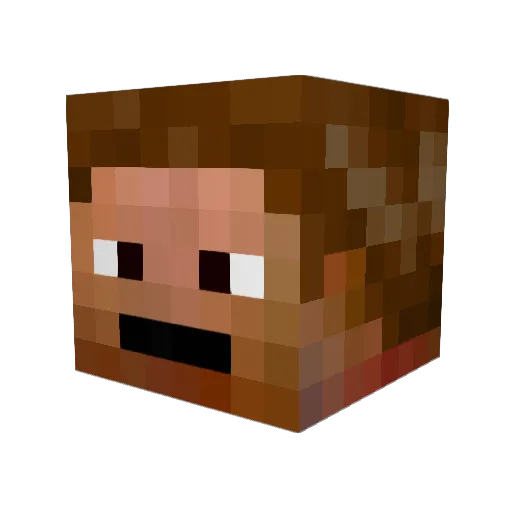 alcoll Minecraft avatar head, 3D render
