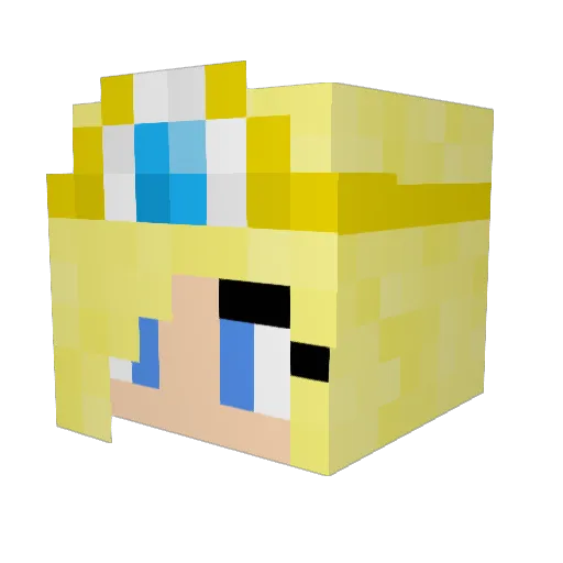 alcpeach2015 Minecraft avatar head, 3D render