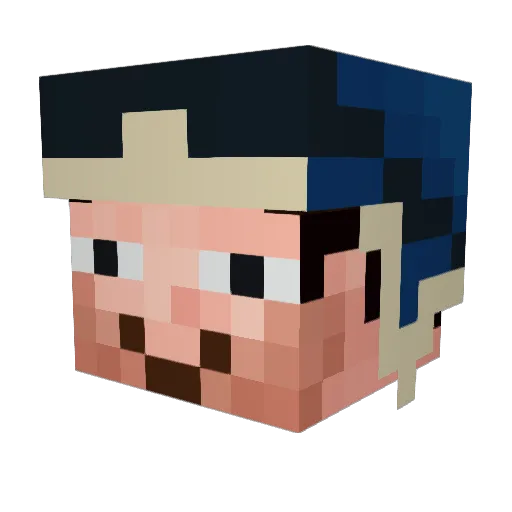 alcxzll Minecraft avatar head, 3D render
