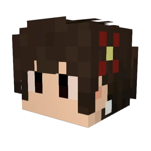 alcyonjp Minecraft avatar head, 3D render