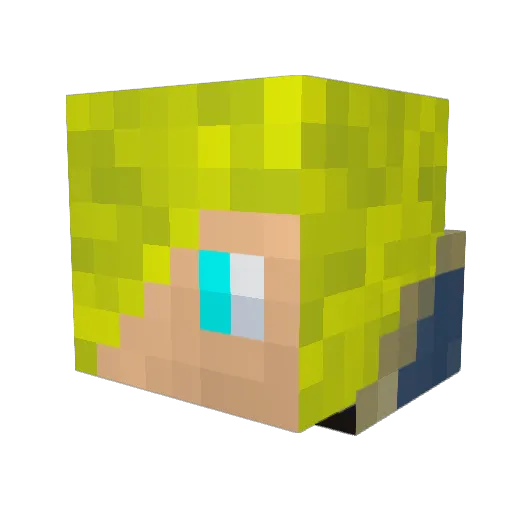 aldaho Minecraft avatar head, 3D render
