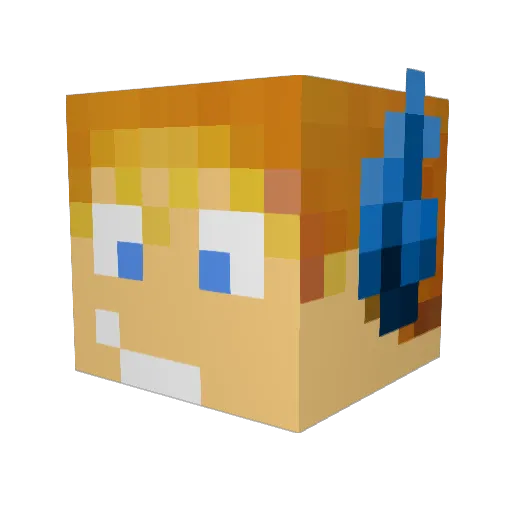 aldior Minecraft avatar head, 3D render