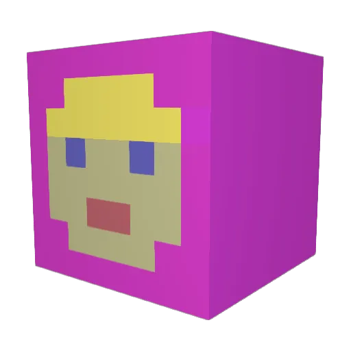 aldocampero Minecraft avatar head, 3D render