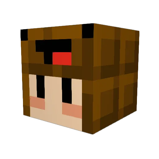 aldreeen Minecraft avatar head, 3D render
