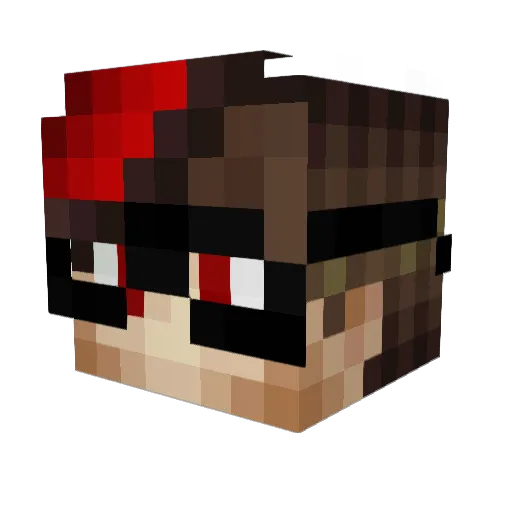 ale2001pa Minecraft avatar head, 3D render