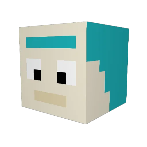 ale2499 Minecraft avatar head, 3D render