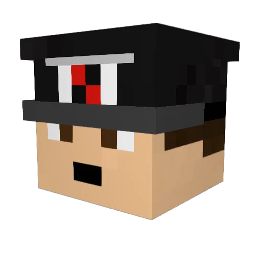 ale2b Minecraft avatar head, 3D render