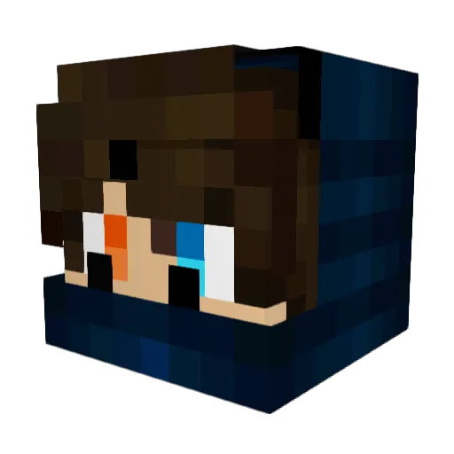 aleaghe Minecraft avatar head, 3D render