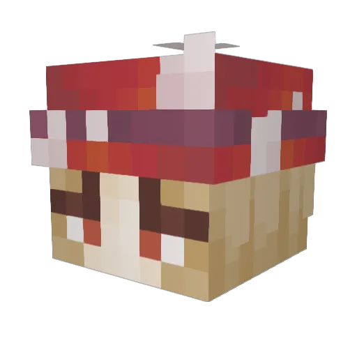 aleahland Minecraft avatar head, 3D render