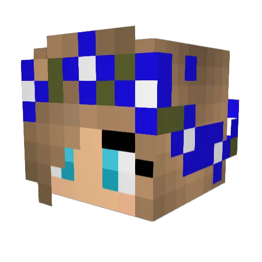 aleapu Minecraft avatar head, 3D render
