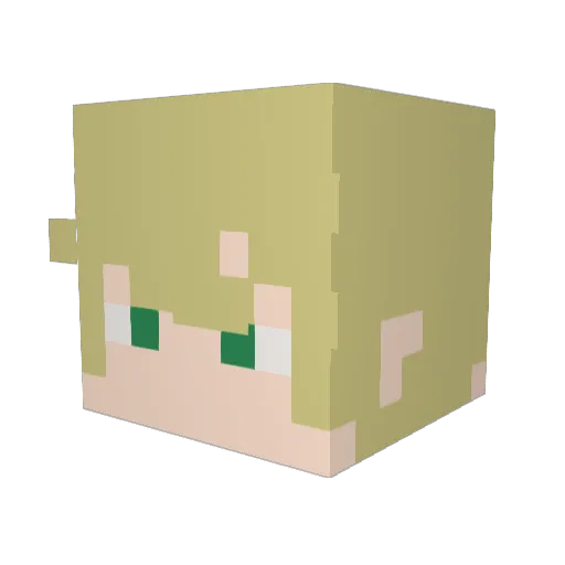 alec_minecraft Minecraft avatar head, 3D render