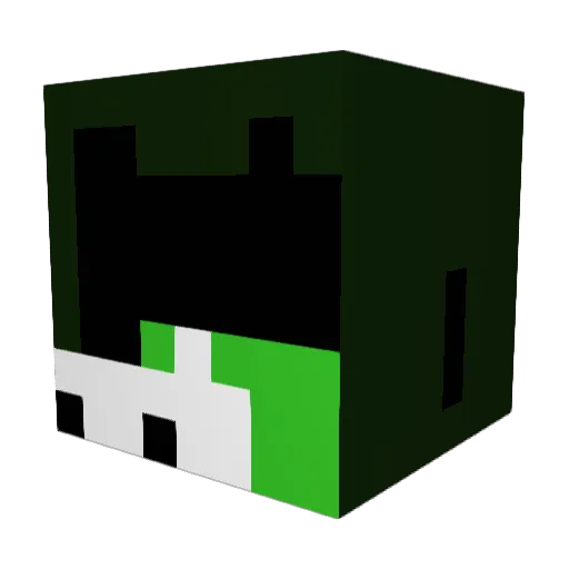 alecathamer Minecraft avatar head, 3D render