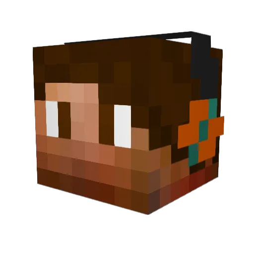 alecbomb Minecraft avatar head, 3D render
