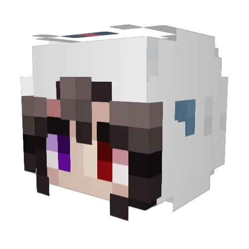aleceoo Minecraft avatar head, 3D render