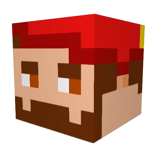 aleclul Minecraft avatar head, 3D render