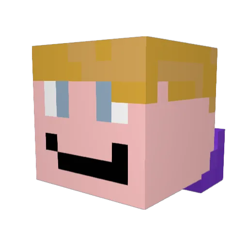 alecswan Minecraft avatar head, 3D render