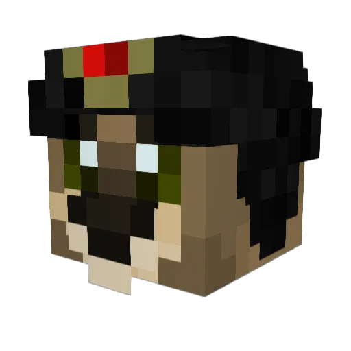 alednev Minecraft avatar head, 3D render