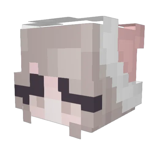 aleeejandra Minecraft avatar head, 3D render