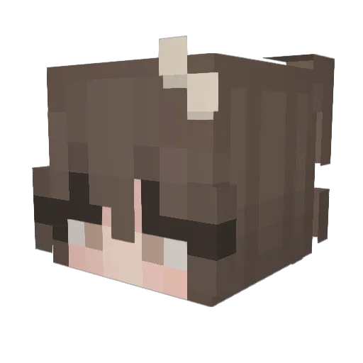 aleeewy Minecraft avatar head, 3D render