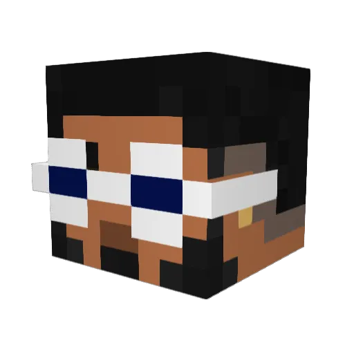 aleexpalma_ Minecraft avatar head, 3D render