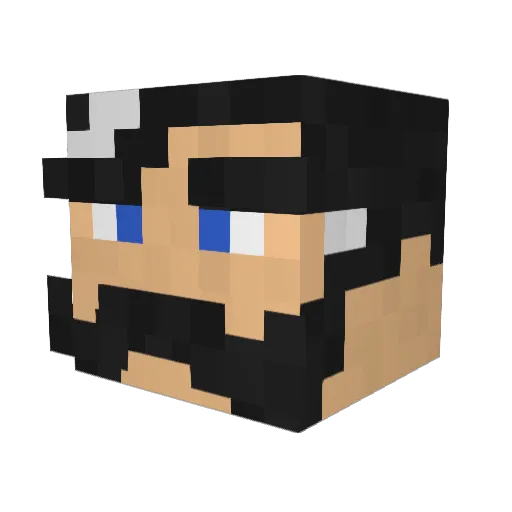 alefmoon Minecraft avatar head, 3D render