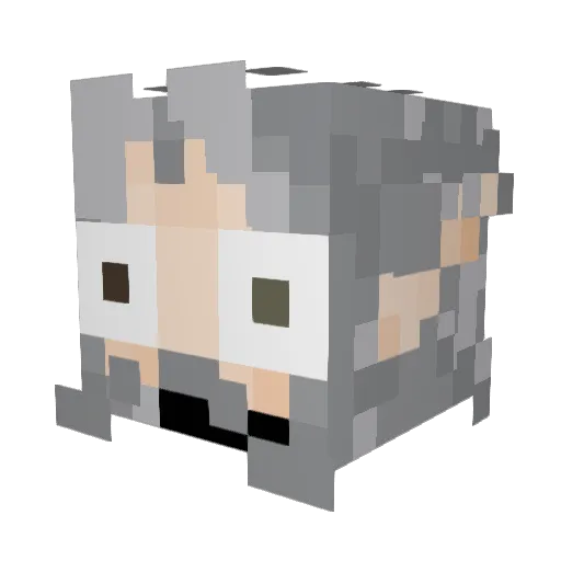 alehc Minecraft avatar head, 3D render