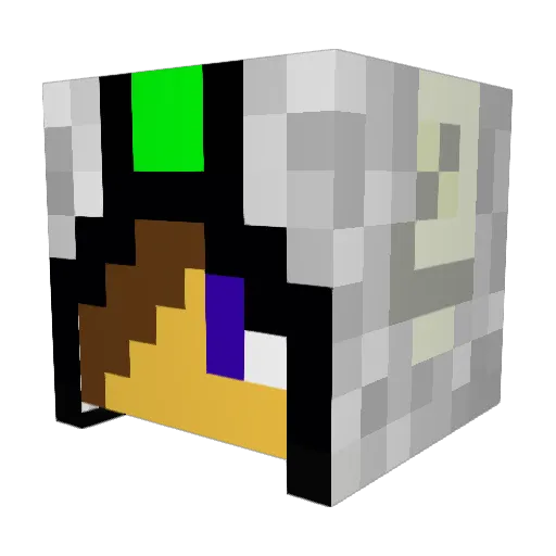 alehdr Minecraft avatar head, 3D render