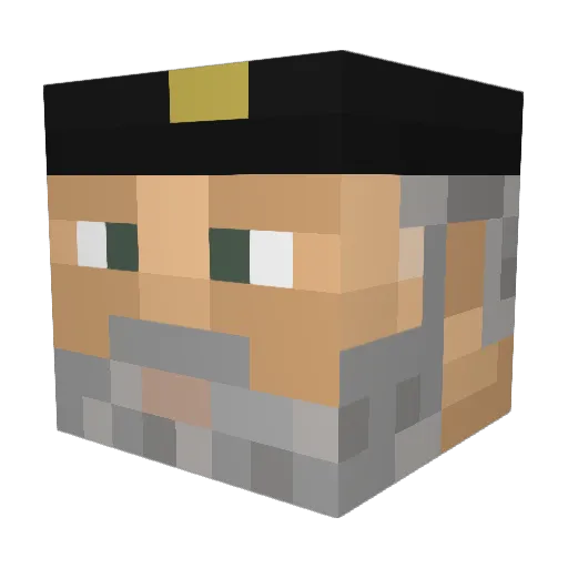 aleixpg Minecraft avatar head, 3D render