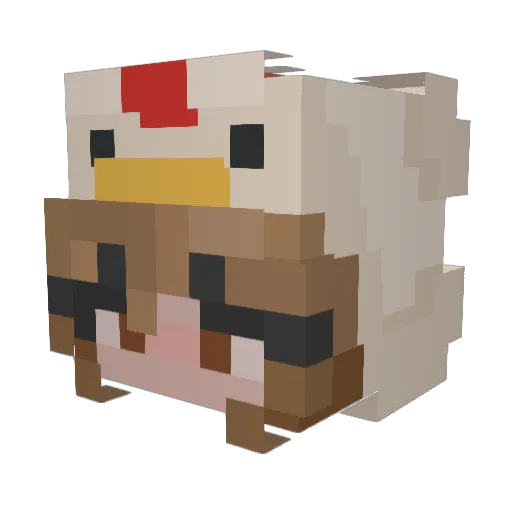 alejaose Minecraft avatar head, 3D render