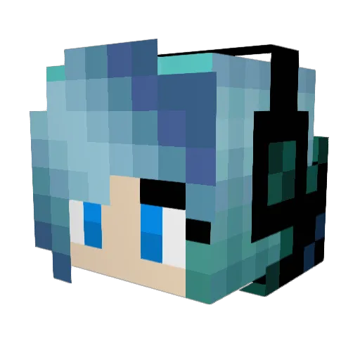 alekins Minecraft avatar head, 3D render