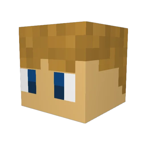 aleksanderjmn Minecraft avatar head, 3D render