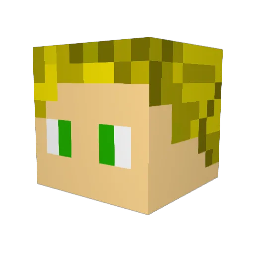 alelat1 Minecraft avatar head, 3D render