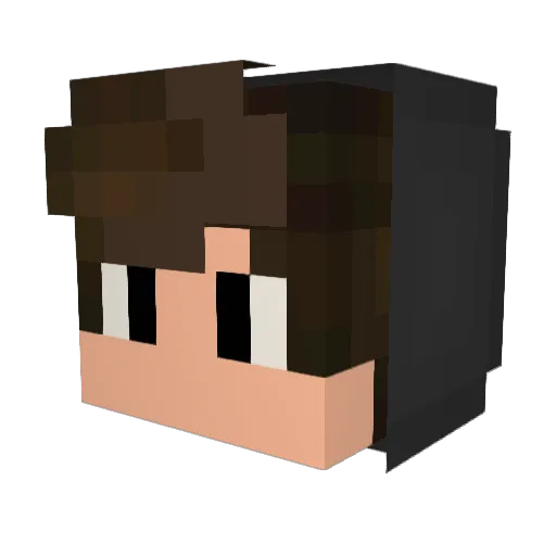 alemaoisback Minecraft avatar head, 3D render