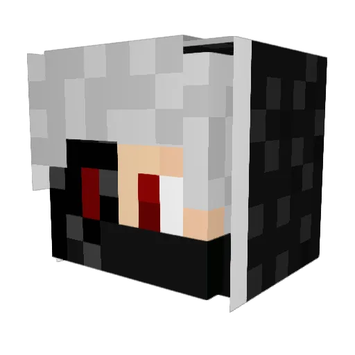 alemili_ Minecraft avatar head, 3D render