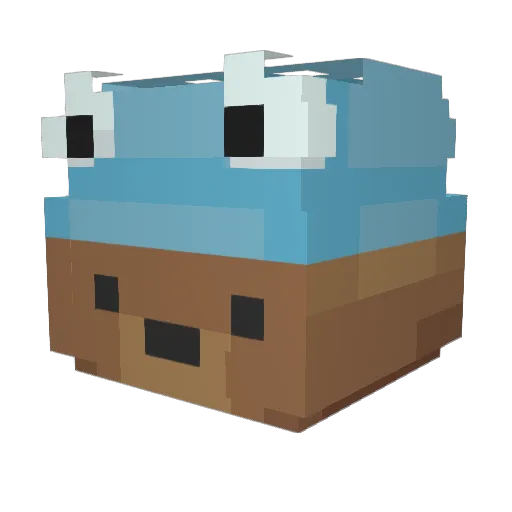 alenxander Minecraft avatar head, 3D render