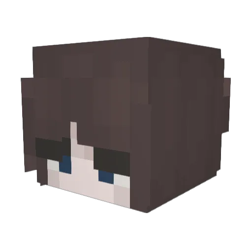 aleohander Minecraft avatar head, 3D render