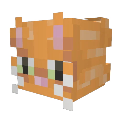 alepaa Minecraft avatar head, 3D render